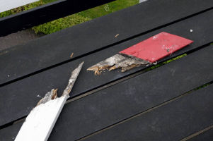 Enkele delen waren geheel doorgerot